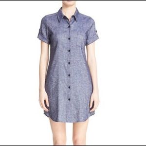 Theory Linen Chambray Shirt Dress
